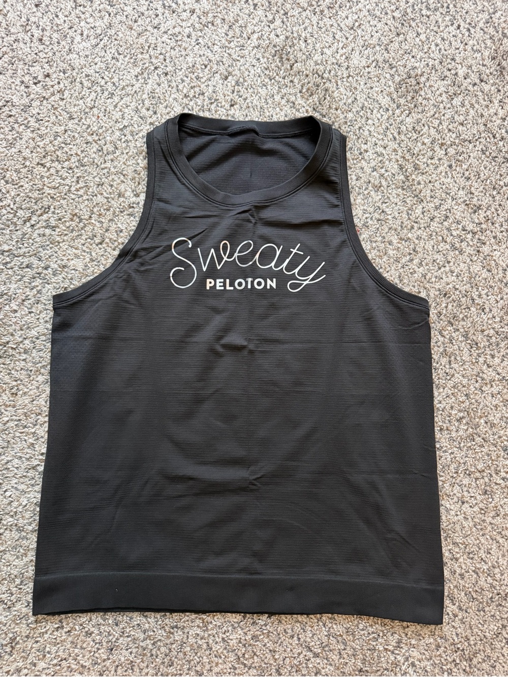 Lululemon Sweaty Peloton Black Activewear Tank Top Womens *See Measurements!
